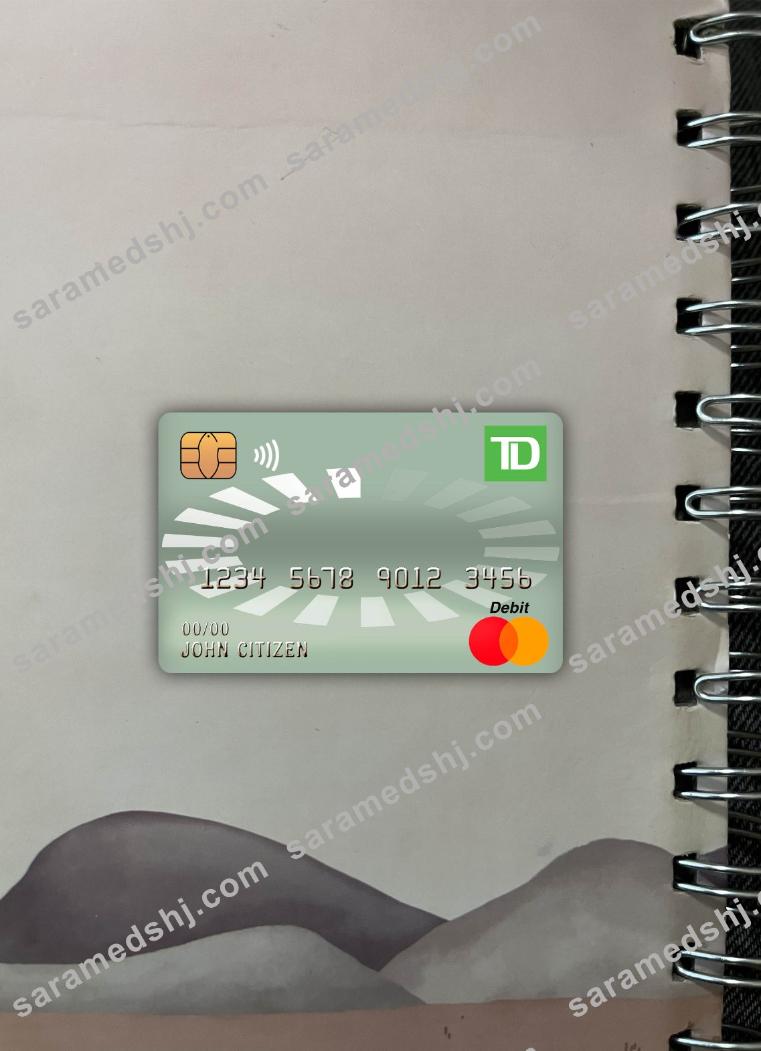 Canada TD master debit card photolook front
